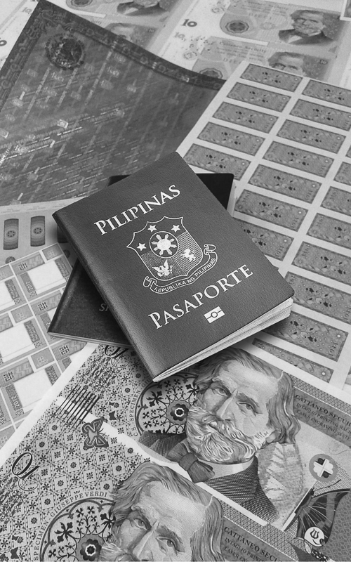 Passports, banknotes and stamps printed with the Cattaneo Security web-fed intaglio machine